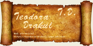Teodora Drakul vizit kartica